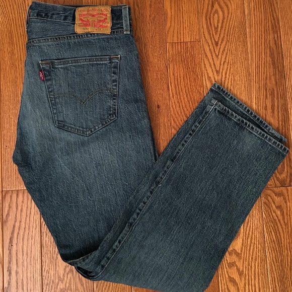 Men’s Y2K button fly Levi’s 501 original fit denim blue jeans pants - Picture 2 of 12